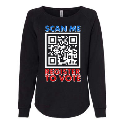 Scan Me QR Code Register To Vote Womens California Wash Sweatshirt