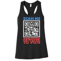 Scan Me QR Code Register To Vote Women's Racerback Tank