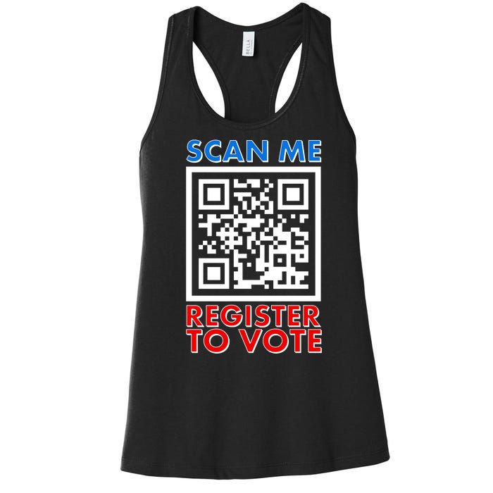 Scan Me QR Code Register To Vote Women's Racerback Tank