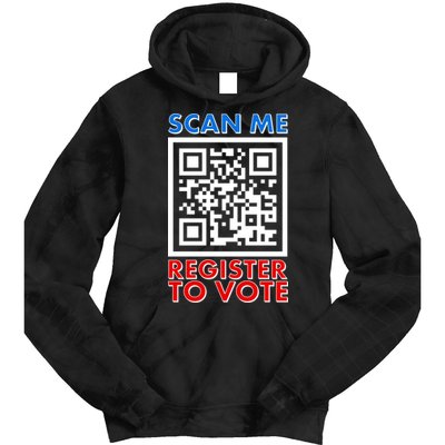 Scan Me QR Code Register To Vote Tie Dye Hoodie