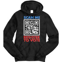 Scan Me QR Code Register To Vote Tie Dye Hoodie