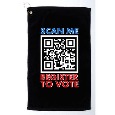 Scan Me QR Code Register To Vote Platinum Collection Golf Towel