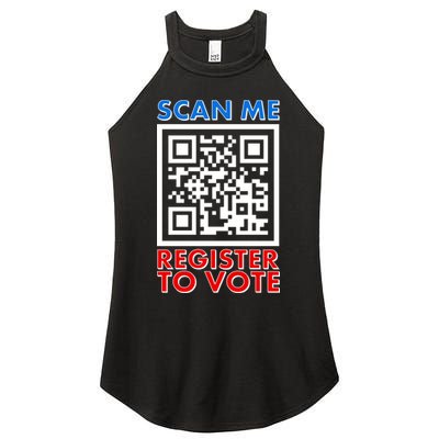 Scan Me QR Code Register To Vote Women's Perfect Tri Rocker Tank
