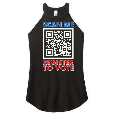 Scan Me QR Code Register To Vote Women's Perfect Tri Rocker Tank