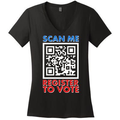 Scan Me QR Code Register To Vote Women's V-Neck T-Shirt