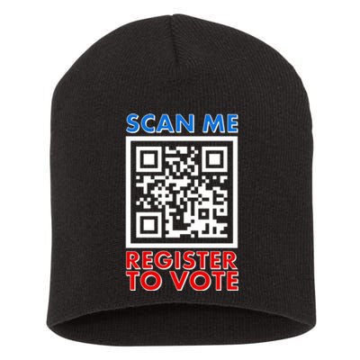 Scan Me QR Code Register To Vote Short Acrylic Beanie