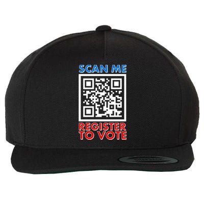 Scan Me QR Code Register To Vote Wool Snapback Cap