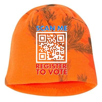 Scan Me QR Code Register To Vote Kati - Camo Knit Beanie