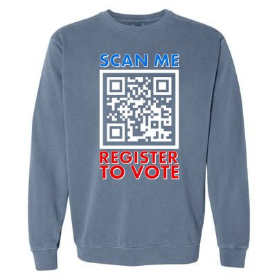 Scan Me QR Code Register To Vote Garment-Dyed Sweatshirt