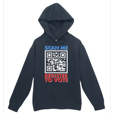 Scan Me QR Code Register To Vote Urban Pullover Hoodie