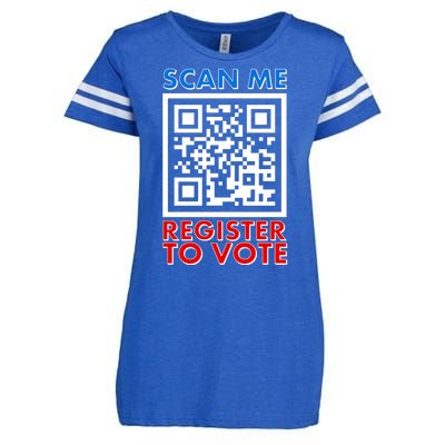 Scan Me QR Code Register To Vote Enza Ladies Jersey Football T-Shirt