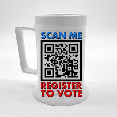 Scan Me QR Code Register To Vote Beer Stein