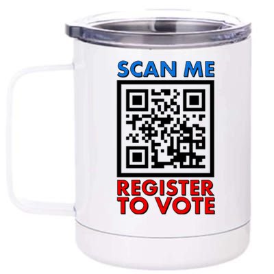 Scan Me QR Code Register To Vote 12 oz Stainless Steel Tumbler Cup