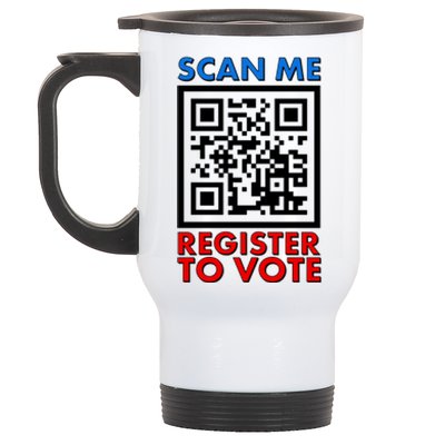 Scan Me QR Code Register To Vote Stainless Steel Travel Mug