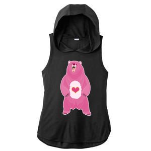 Scare Bear Ladies PosiCharge Tri-Blend Wicking Draft Hoodie Tank