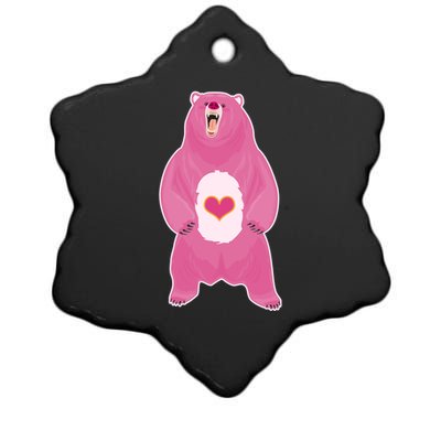 Scare Bear Ceramic Star Ornament