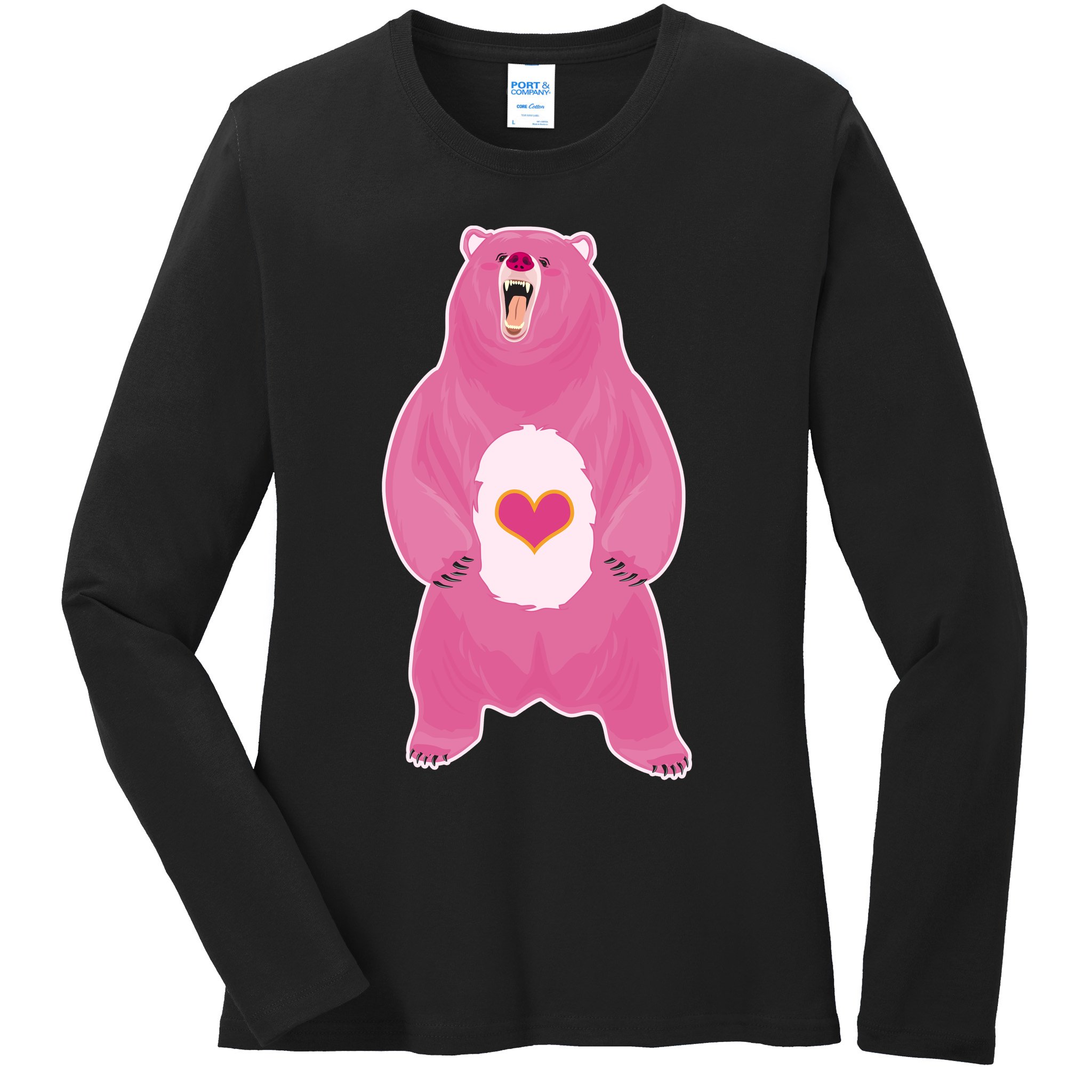 Scare Bear Ladies Long Sleeve Shirt
