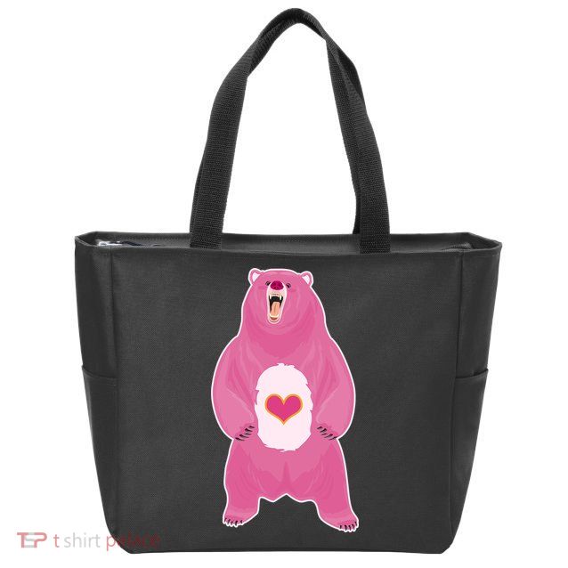 Scare Bear Zip Tote Bag