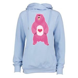 Scare Bear Womens Funnel Neck Pullover Hood