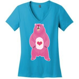 Scare Bear Women's V-Neck T-Shirt