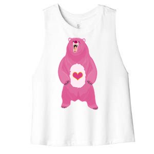 Scare Bear Women's Racerback Cropped Tank