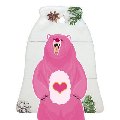 Scare Bear Ceramic Bell Ornament