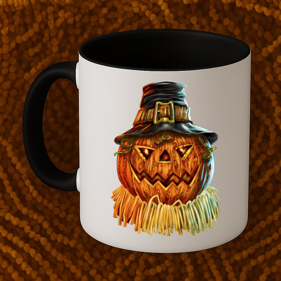 Scarecrow Pumpkin Halloween Mug
