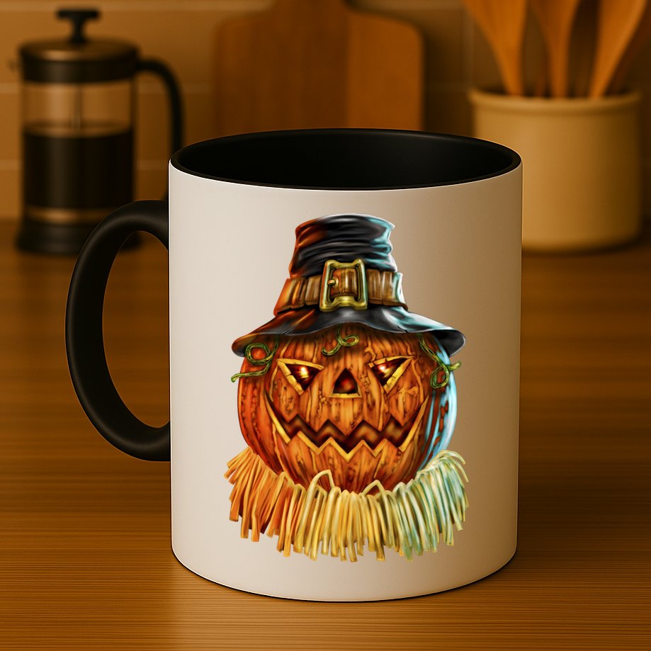 Scarecrow Pumpkin Halloween Mug