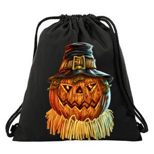 Scarecrow Pumpkin Halloween Drawstring Bag