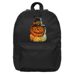 Scarecrow Pumpkin Halloween 16 in Basic Backpack