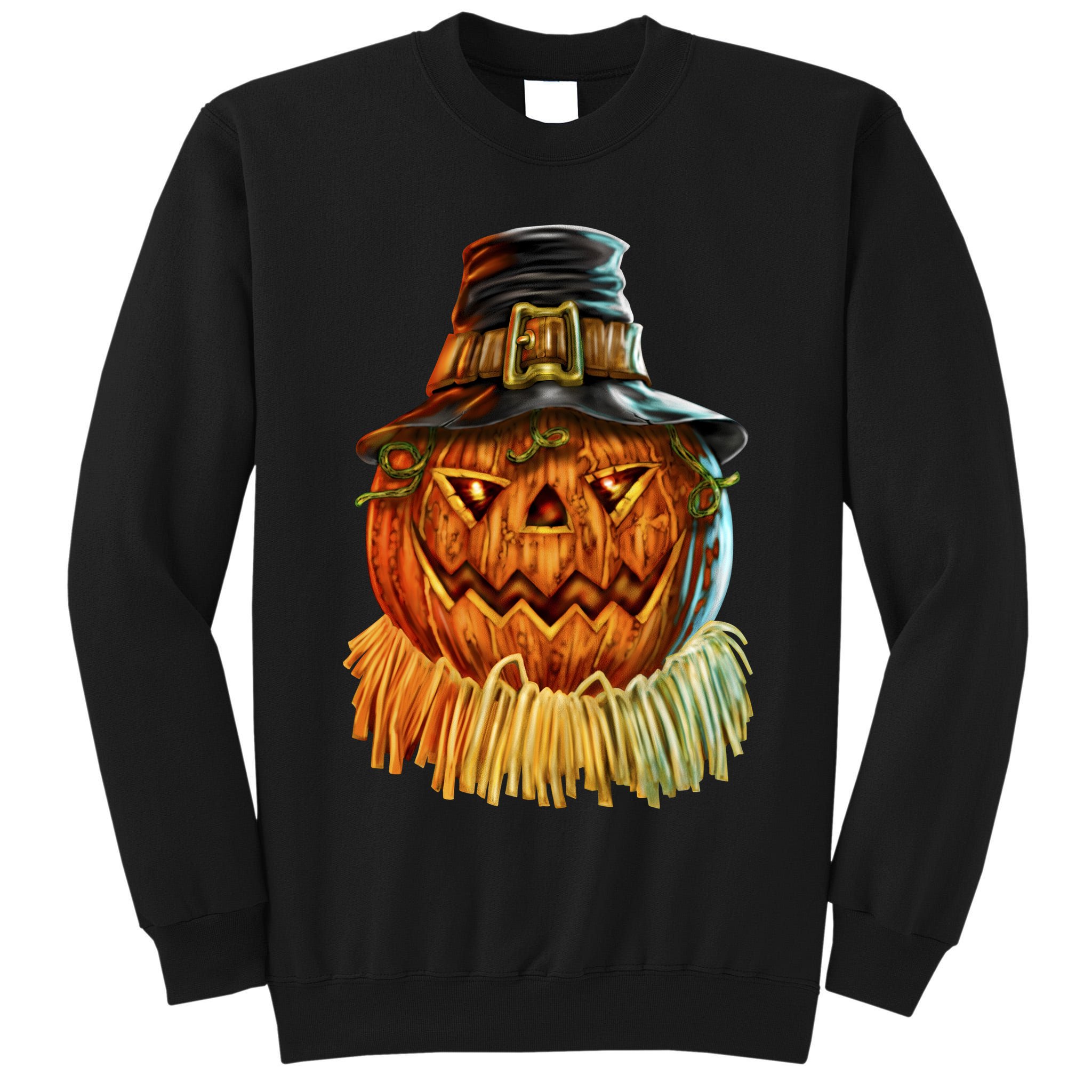 Scarecrow Pumpkin Halloween Tall Sweatshirt