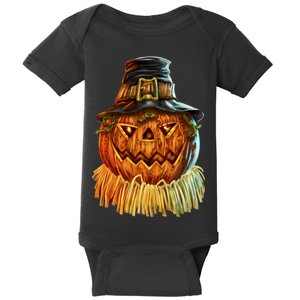 Scarecrow Pumpkin Halloween Baby Bodysuit