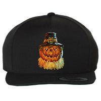 Scarecrow Pumpkin Halloween Wool Snapback Cap