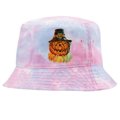 Scarecrow Pumpkin Halloween Tie-Dyed Bucket Hat