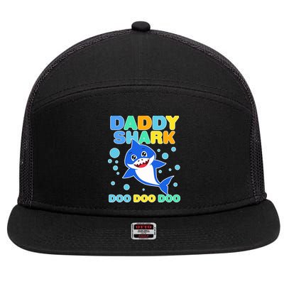 Scary Daddy Shark Doo Doo Doo Halloween 7 Panel Mesh Trucker Snapback Hat