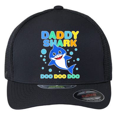 Scary Daddy Shark Doo Doo Doo Halloween Flexfit Unipanel Trucker Cap