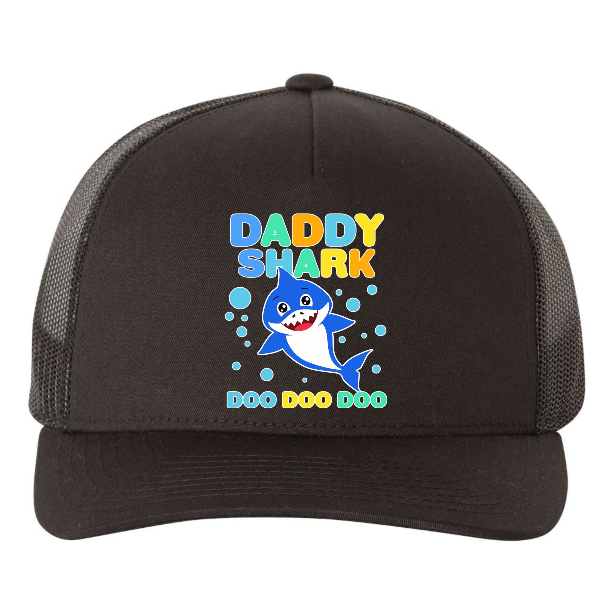 Scary Daddy Shark Doo Doo Doo Halloween Yupoong Adult 5-Panel Trucker Hat