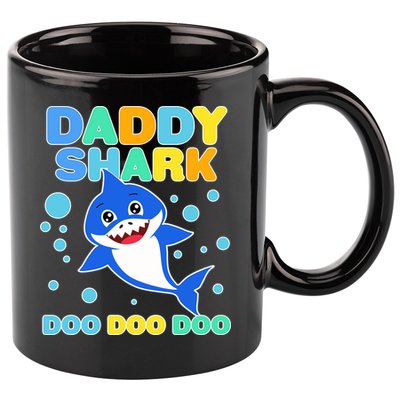 Scary Daddy Shark Doo Doo Doo Halloween 11oz C Handle Ceramic Mug