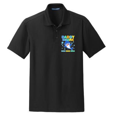 Scary Daddy Shark Doo Doo Doo Halloween Dry Zone Grid Polo