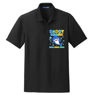 Scary Daddy Shark Doo Doo Doo Halloween Dry Zone Grid Polo