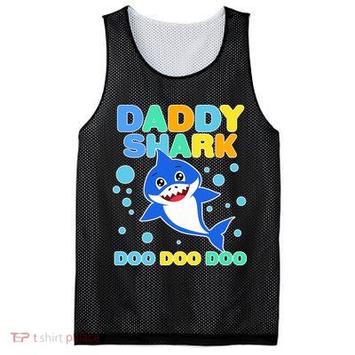 Scary Daddy Shark Doo Doo Doo Halloween Mesh Reversible Basketball Jersey Tank