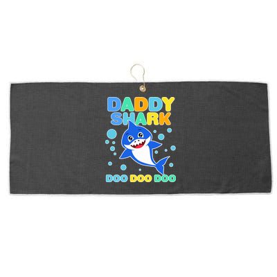 Scary Daddy Shark Doo Doo Doo Halloween Large Microfiber Waffle Golf Towel