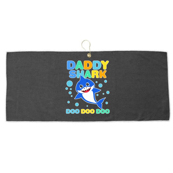 Scary Daddy Shark Doo Doo Doo Halloween Large Microfiber Waffle Golf Towel