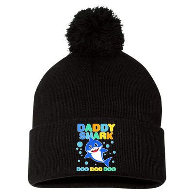 Scary Daddy Shark Doo Doo Doo Halloween Pom Pom 12in Knit Beanie
