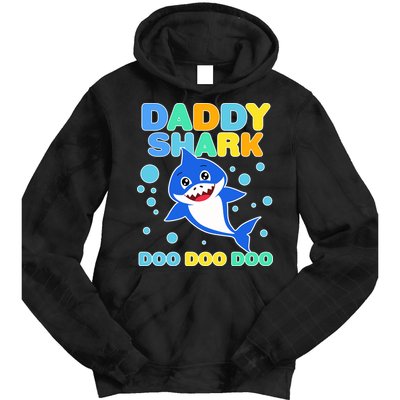 Scary Daddy Shark Doo Doo Doo Halloween Tie Dye Hoodie