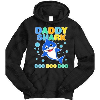 Scary Daddy Shark Doo Doo Doo Halloween Tie Dye Hoodie