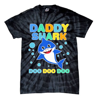 Scary Daddy Shark Doo Doo Doo Halloween Tie-Dye T-Shirt