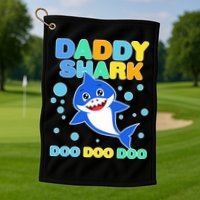 Scary Daddy Shark Doo Doo Doo Halloween Golf Towel