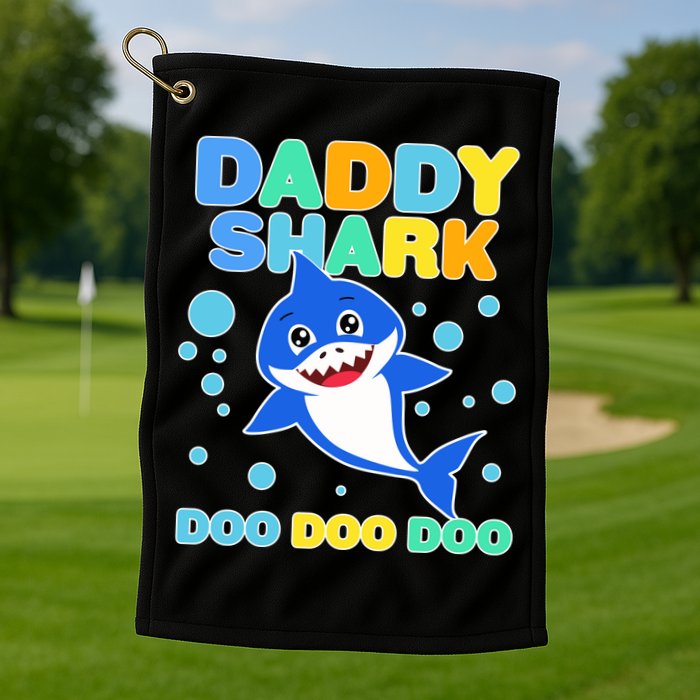 Scary Daddy Shark Doo Doo Doo Halloween Golf Towel