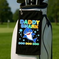 Scary Daddy Shark Doo Doo Doo Halloween Golf Towel